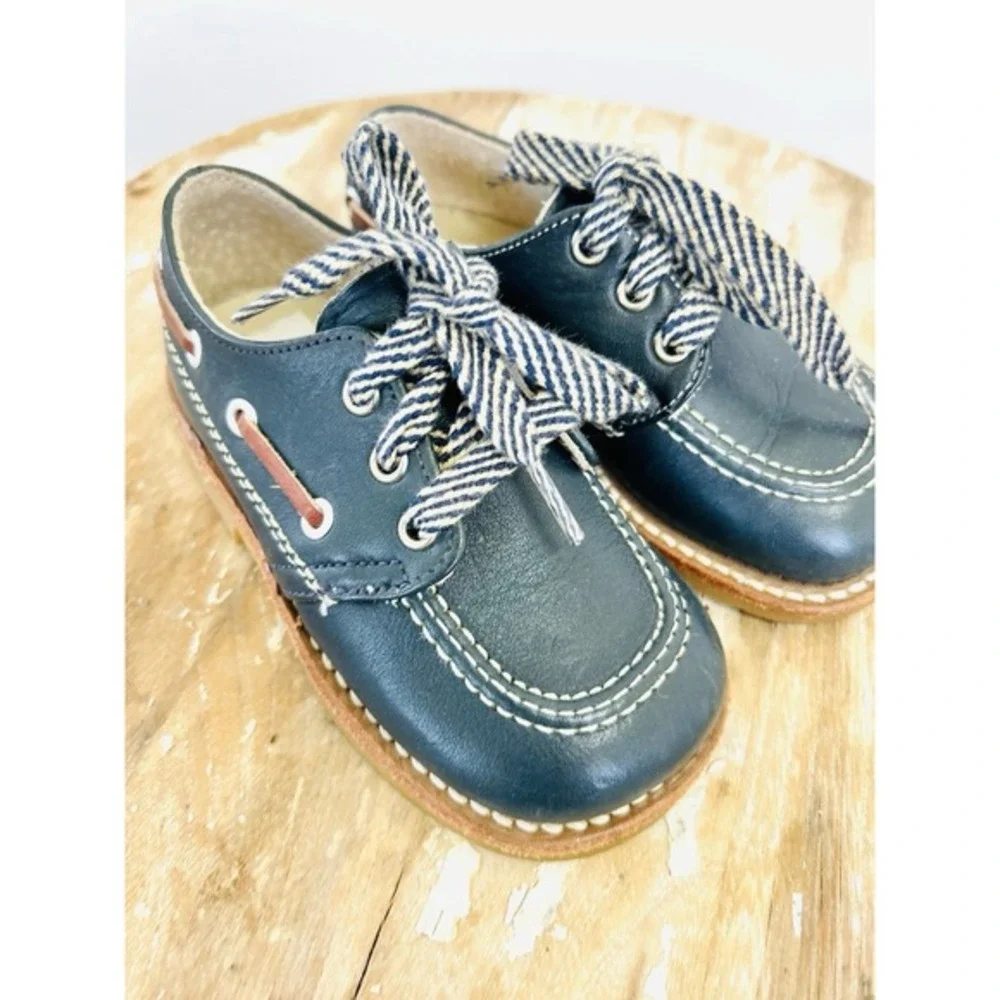 VTG Childs Stride 60s 70s Leather Dress Shoes Toddler Made In USA Size 5‎ 1/2 D